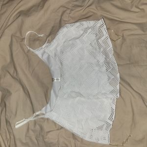 White crop tank top
